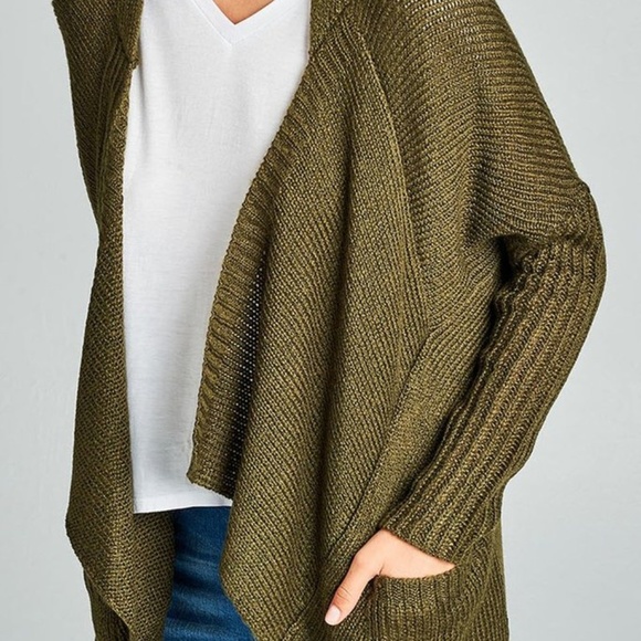 Active USA Sweaters - Long sleeve open drape knit Cardigan Sweater S/M